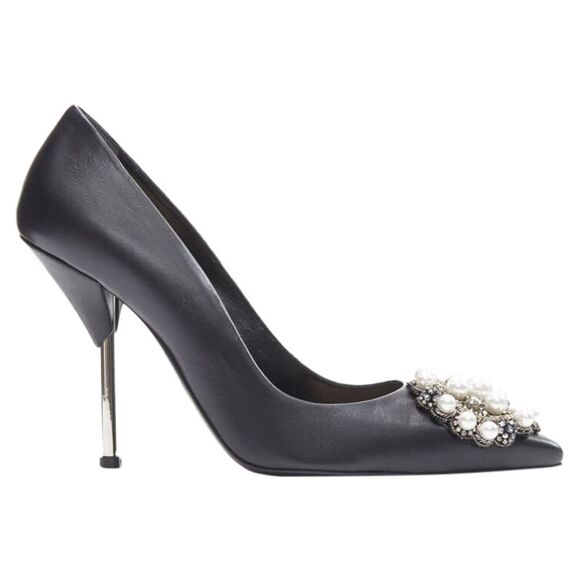 Alexander McQueen pearl metal embellished stiletto pumps - Picture 3 of 6